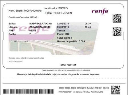 Los nuevos billetes de Renfe serán personalizados