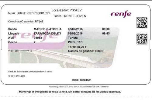 Los nuevos billetes de Renfe serán personalizados