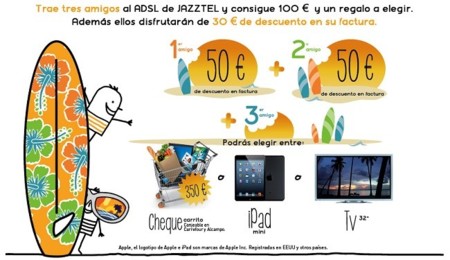 Jazztel renueva su Plan Amigo con hasta un televisor de 32 pulgadas o un iPad Mini