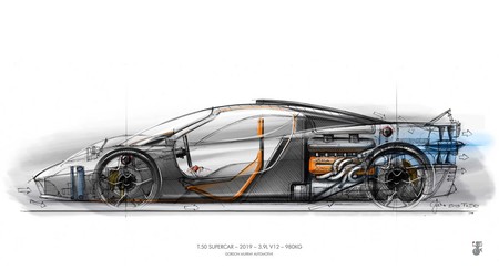 El superdeportivo T.50 de Gordon Murray tendrá un V12 atmosférico capaz de subir hasta ¡12.100 rpm!