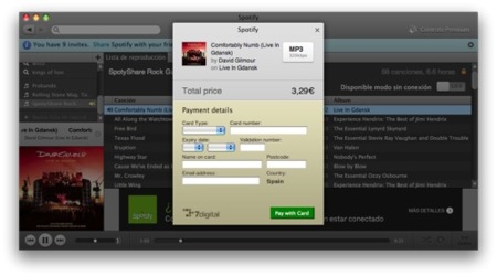 Spotify integra las compras en la propia aplicación