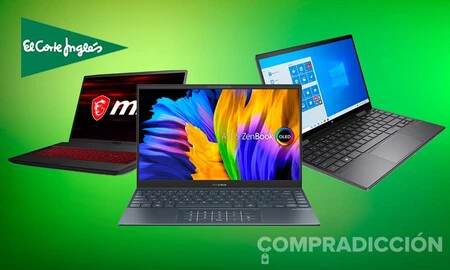 Estos 11 portátiles ASUS, HP, Lenovo y MSI llevan rebajas de entre 50 y 400 euros esta semana en rebajados El Corte Inglés