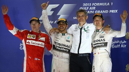 Gran Premio de Bahrein: Hamilton gana, Raikkonen y Rosberg brindan espectáculo
