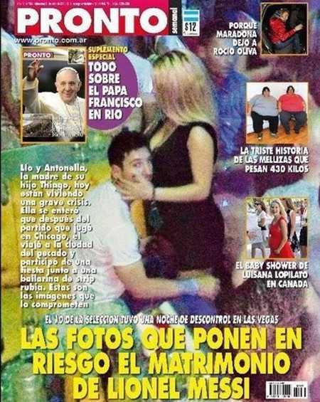 Cuidadito Messi que las manos van al pan, déjate de strippers...