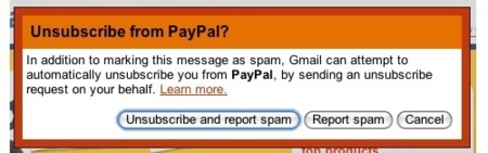 Gmail te permite eliminar tu suscripción de las listas de correo