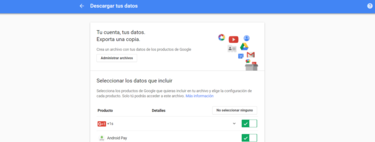 Copia de seguridad de tus archivos de Google: descarga los de todos sus productos 