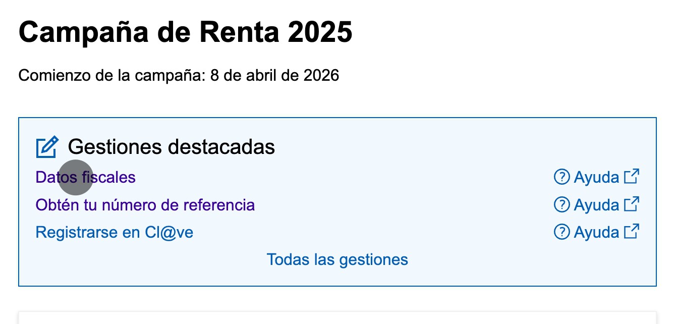 Ya puedes dar el primer paso con la Renta 2025-2026: así puedes acceder ...