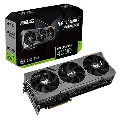 ASUS TUF Gaming GeForce RTX 4090 OC Edition - Tarjeta Gráfica Gaming (PCIe 4.0, 24GB GDDR6X, HDMI 2.1a, DisplayPort 1.4a)