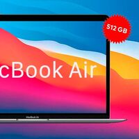 Si necesitas más GB el MacBook Air de 512GB con procesador M1 sale más barato en Amazon. Lo tienen rebajado a 1.285,99 euros