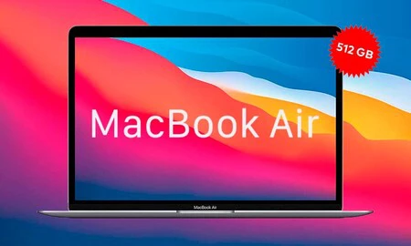 Si necesitas más GB el MacBook Air de 512GB con procesador M1 sale más barato en Amazon. Lo tienen rebajado a 1.285,99 euros