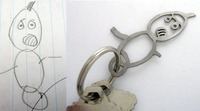Un llavero a partir del dibujo de tu hijo