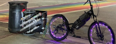 Un héroe sin capa instaló imanes a su bici para recoger clavos y tornillos de las calles y evitar ponchaduras de llantas