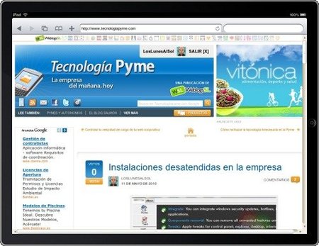 Visualiza la web de tu empresa en el iPad