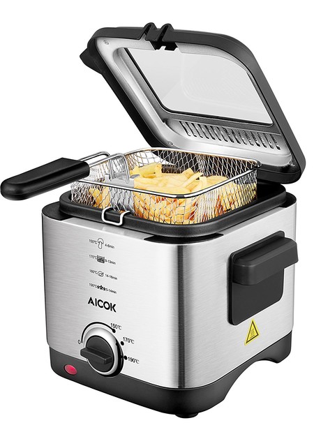 Cupón de descuento de 12 euros en la freidora compacta Aicok de 900 W: se queda en 19,99 euros en Amazon
