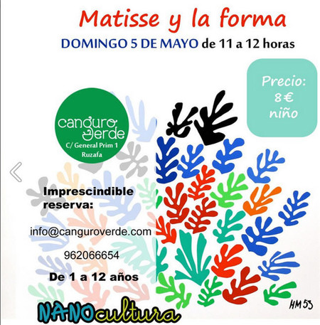 Taller didáctico para niños hasta 12 años en Valencia: 'descubre al pintor, Matisse y la forma'