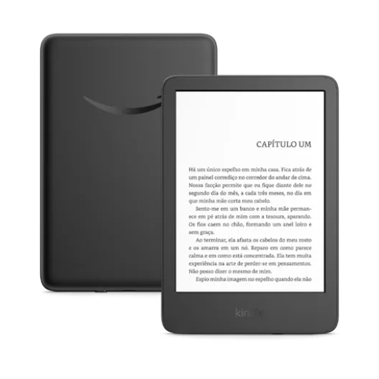 Kindle 16 GB (Geração mais recente) - Leve e compacto, com tela antirreflexo, trocas de página mais rápidas, luz frontal ajustável e bateria de longa duração - Cor Preta
