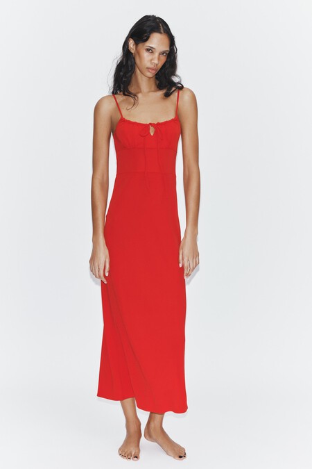 vestido midi fluido
