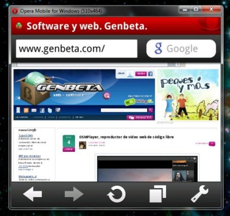 Opera lanza un emulador de escritorio de Opera Mobile 10
