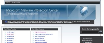Microsoft Malware Protection Center