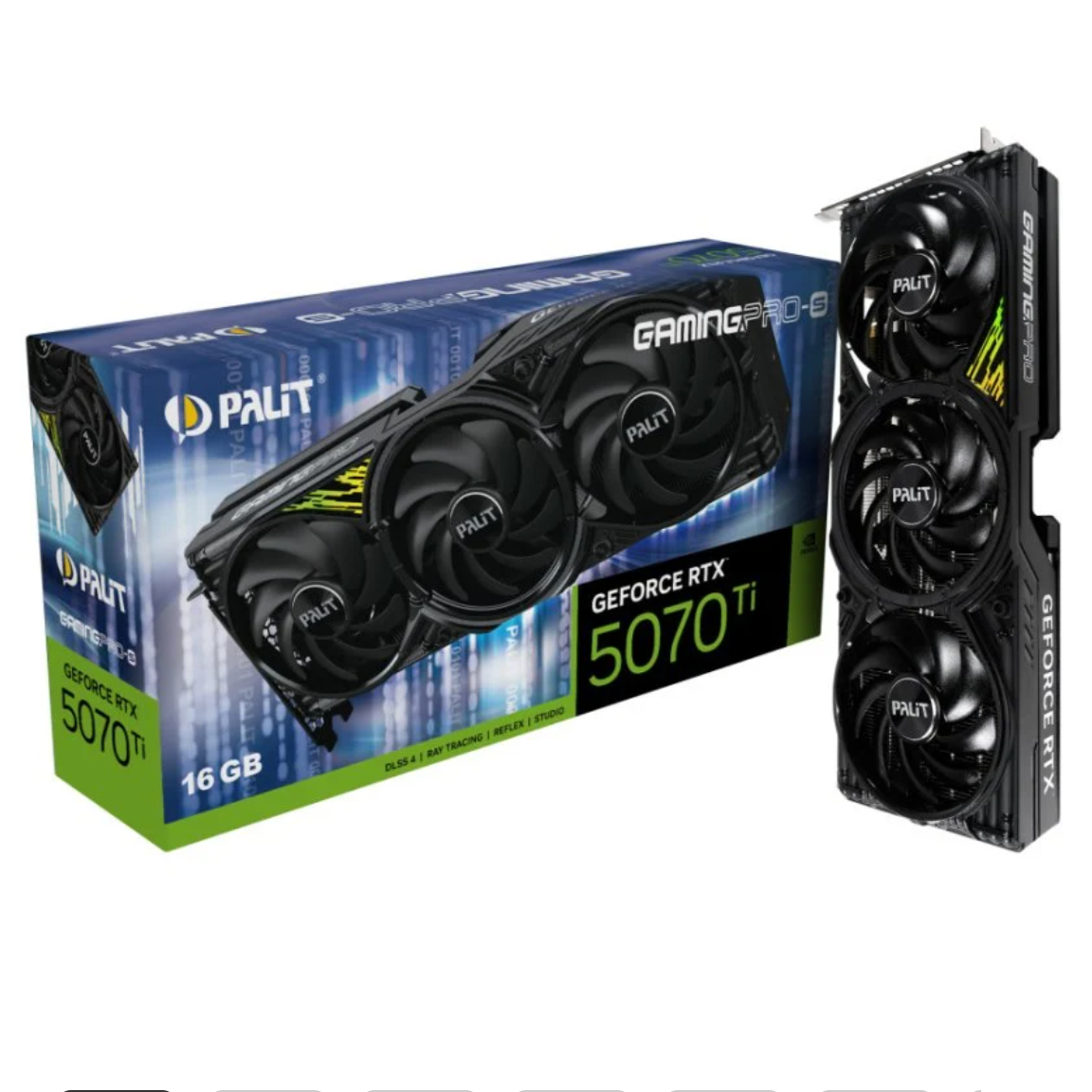 Palit GeForce RTX 5070 Ti GamingPro S — el punto dulce del jugador serio. Es la gráfica del “equilibrio perfecto” ya que rinde de sobra para 1440p a altos Hz, permite tocar el 4K en muchos títulos y lo hace con una refrigeración silenciosa y un diseño elegante. Un arma seria para setups competitivos. Precio original: 907,02€
