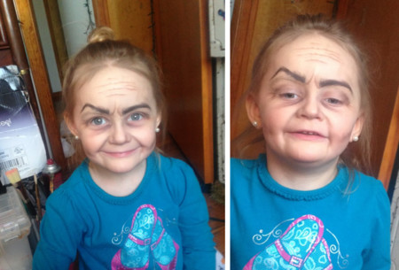 Después de maquillarla la gente no sabía si era una viejecita pintada de niña o una niña pintada de viejecita