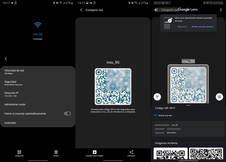 Compartir QR con la contraseña WiFi