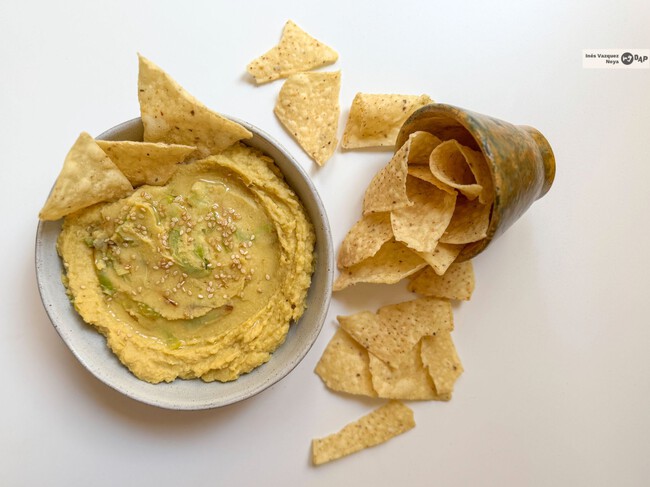 Hummus de puerro, una combinación que va a sorprender a tus invitados