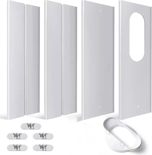Kit de deslizamiento de ventana elástico,Kit de Sello de Ventana Universal para Aire Acondicionado Portátil,Manguera de escape con acoplador,Kit de ventilación de CA ajustable para ventanas correderas