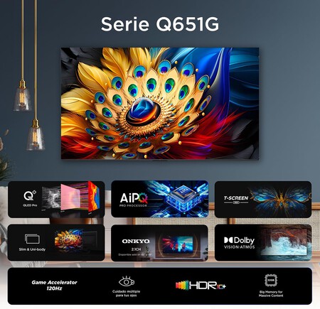 Smart TV TCL 65 pulgadas QLED PRO 4K HDR 10+