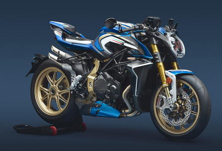 MV Agusta Brutale 1000 RR Blue & White: una moto única con 208 CV para un fanático del fútbol italiano
