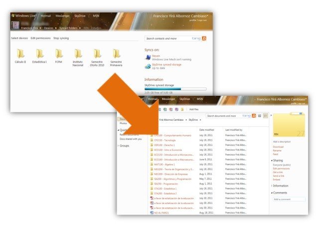 Windows Live Mesh y SkyDrive