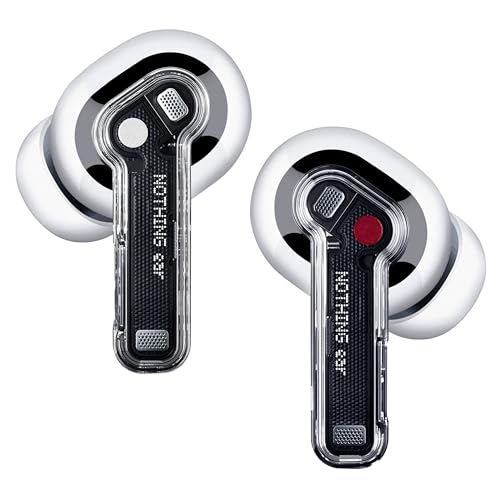 Nothing Ear Auriculares inalambricos Bluetooth con Integración de ChatGPT, Audio Hi-Res, Cancelación de Ruido Activa Inteligente, Ecualizador Avanzado y hasta 40,5 Horas de reproducción - Blanco