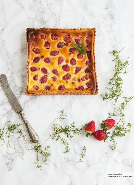 Tarta de fresas y yogur. Receta