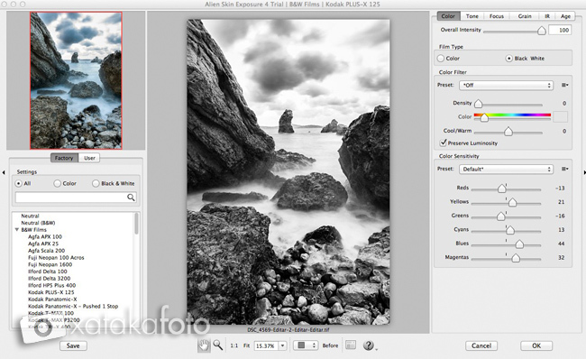 Comparativa de plugins para fotografía en blanco y negro