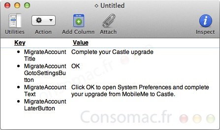 Localizado el nombre 'Castle' en las preferencias de Mac OS X Lion