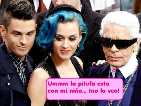 Katy Perry haciendo muy buenas migas con Baptiste Giabiconi, ¿les dará la bendición Karl?
