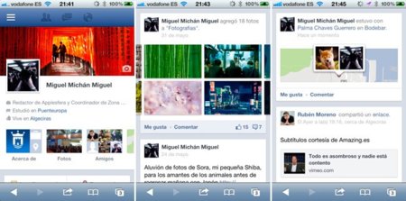 Facebook lanza Timeline para iPhone a través de aplicación web