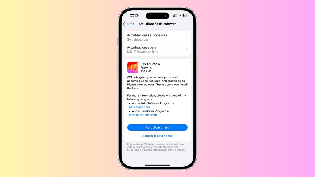 Ya disponible iOS 17 beta 6 para descargar: decenas de novedades llegan a iPhone, watchOS 17 y tvOS 17 
