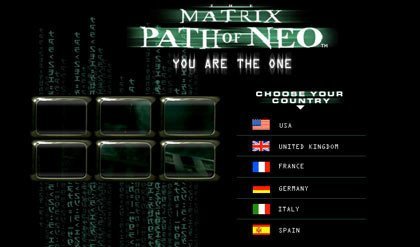 Web oficial de The Matrix: Path of Neo