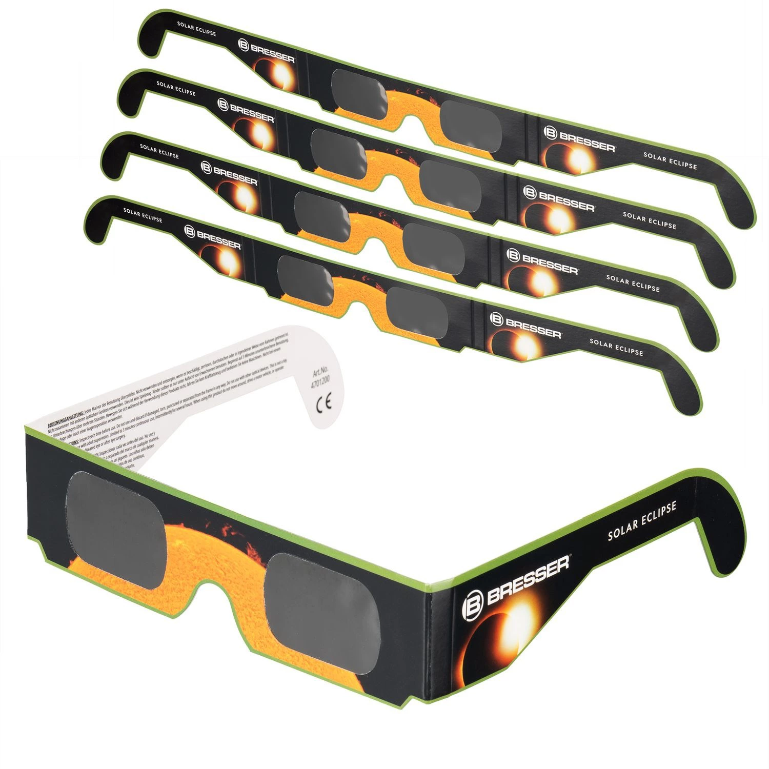 Gafas Para Eclipse Solar - Observe El Sol Con Total Seguridad - Certificado Iso - 5 Unidades
