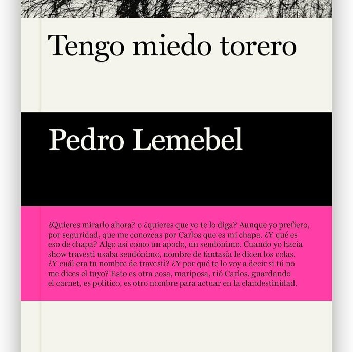 'Tengo miedo, torero', Pedro Lemebel