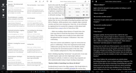 Interfaz de Instapaper para Android
