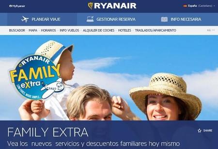 Viajar con niños ahora tiene muchas ventajas en Ryanair