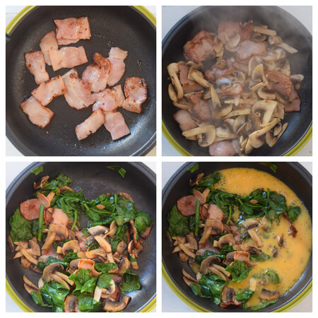 Revuelto de champiñones paso a paso