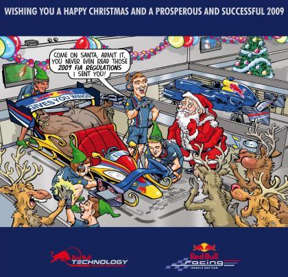 La curiosa felicitación de navidad de Red Bull Racing