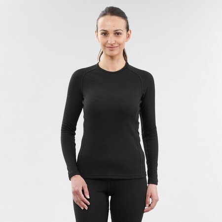 Camiseta Termica Interior De Esqui Y Nieve Mujer Wedze Ski Bl100 Negro