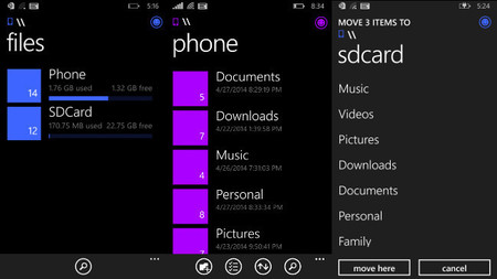 El explorador de archivos oficial para Windows Phone se retrasa hasta junio