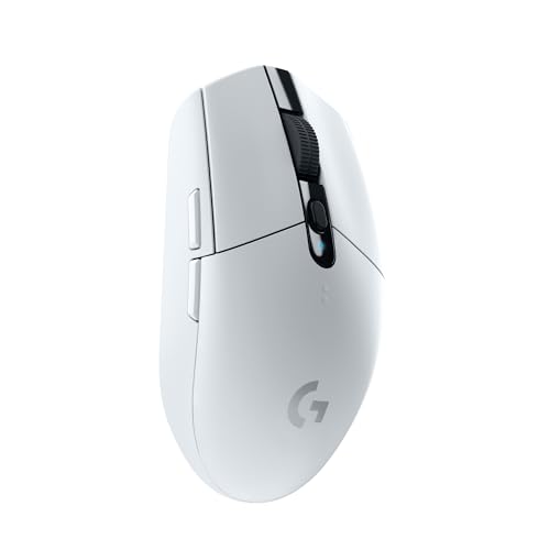 Logitech G305 LIGHTSPEED Ratón Gaming Inalámbrico, Captor HERO 12K, 12,000 DPI, Ultra-ligero, Batería de 250h, 6 Botones Programables, Memoría Integrada, PC/Mac - Blanco