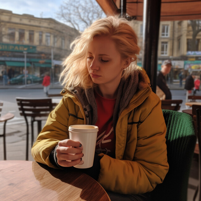 Astrid Blonde Girl Photorealisti