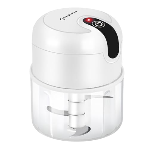Picadora Electrica, Mini Picador Eléctrico de Alimentos, Recargable USB, Capacidad 250 mL, 3 Cuchillas Acero Inoxidable, Portatil Batidora Trituradora Utilizado Para Cebolla, Ajo, Carne, Vegetal